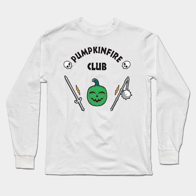 PUMPKINFIRE CLUB - GREEN COLOR Long Sleeve T-Shirt by Dayat The Thunder